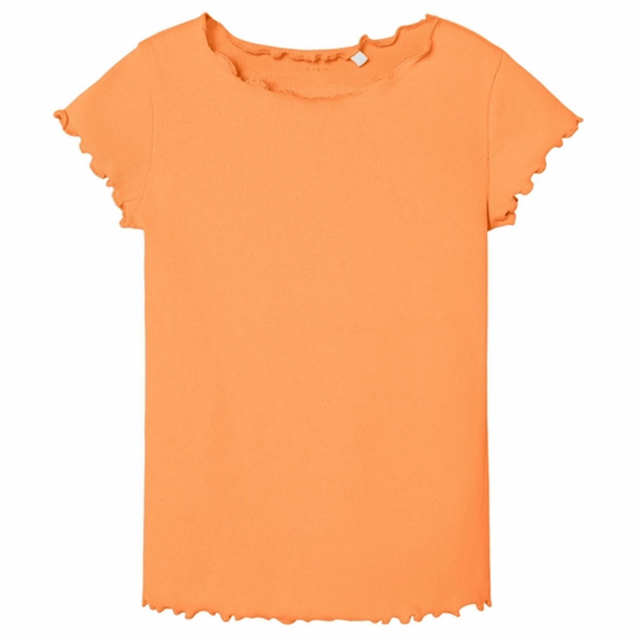 Casual Layering Cozy Wear Name it Mock Orange Vemma Solid Slim T-Shirt