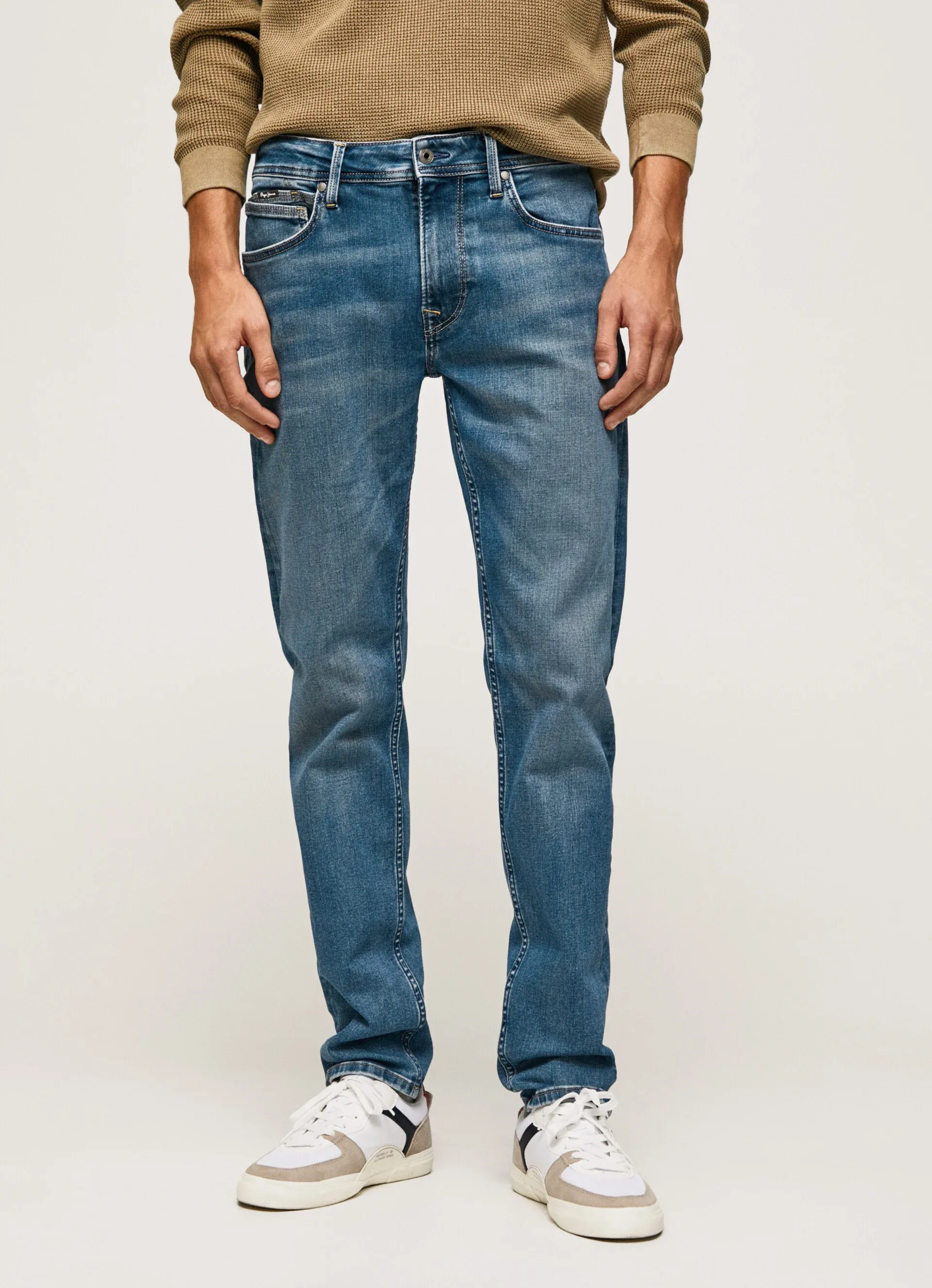 Pepe Jeans Pantalone jeans da uomo slim a vita media Hatch PM206323HP70 denim Work Comfort Snag Proof Fabric