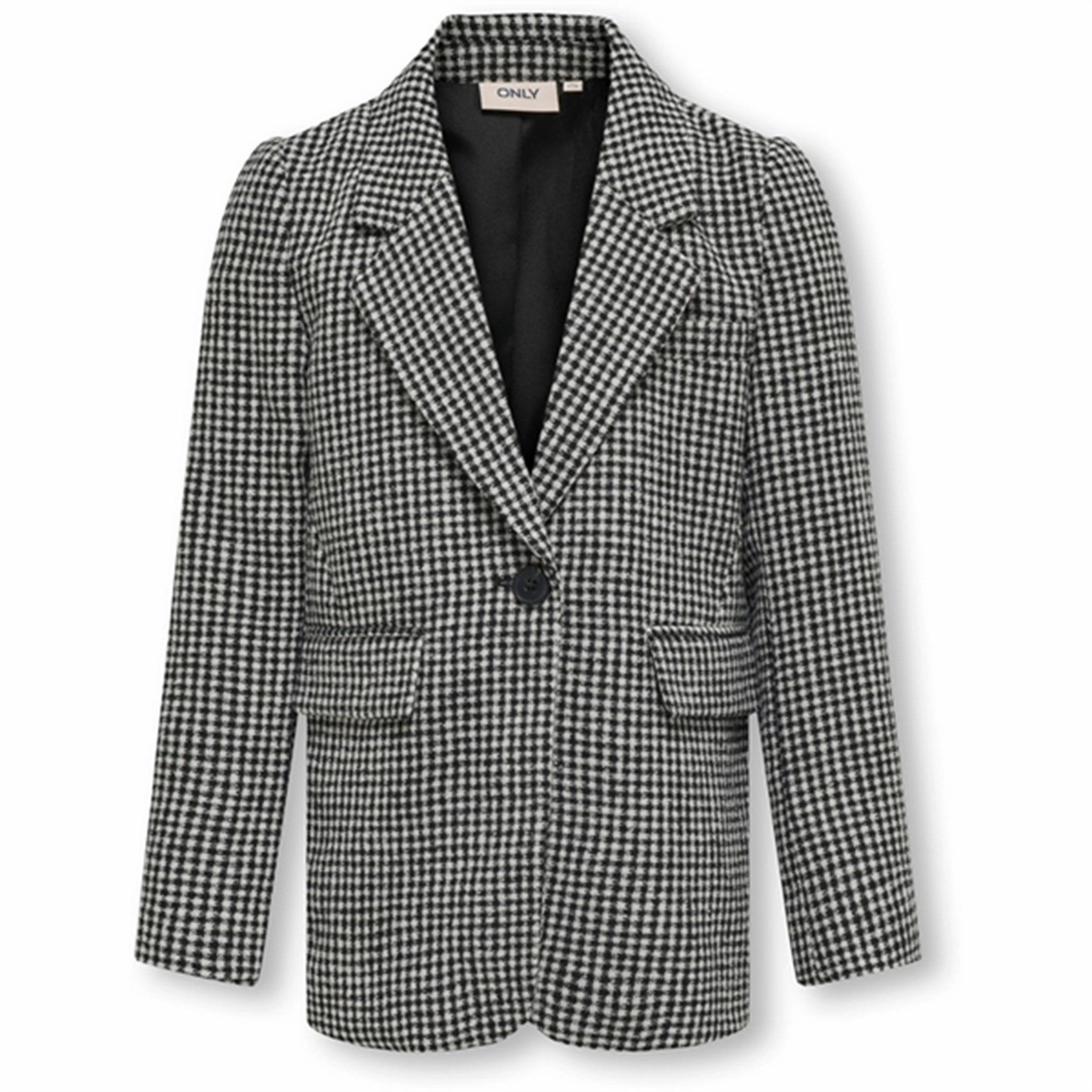 Comfort Wear Clean Lines Kids ONLY Cloud Dancer / Black Houndstooth Lana-Beauty Blazer