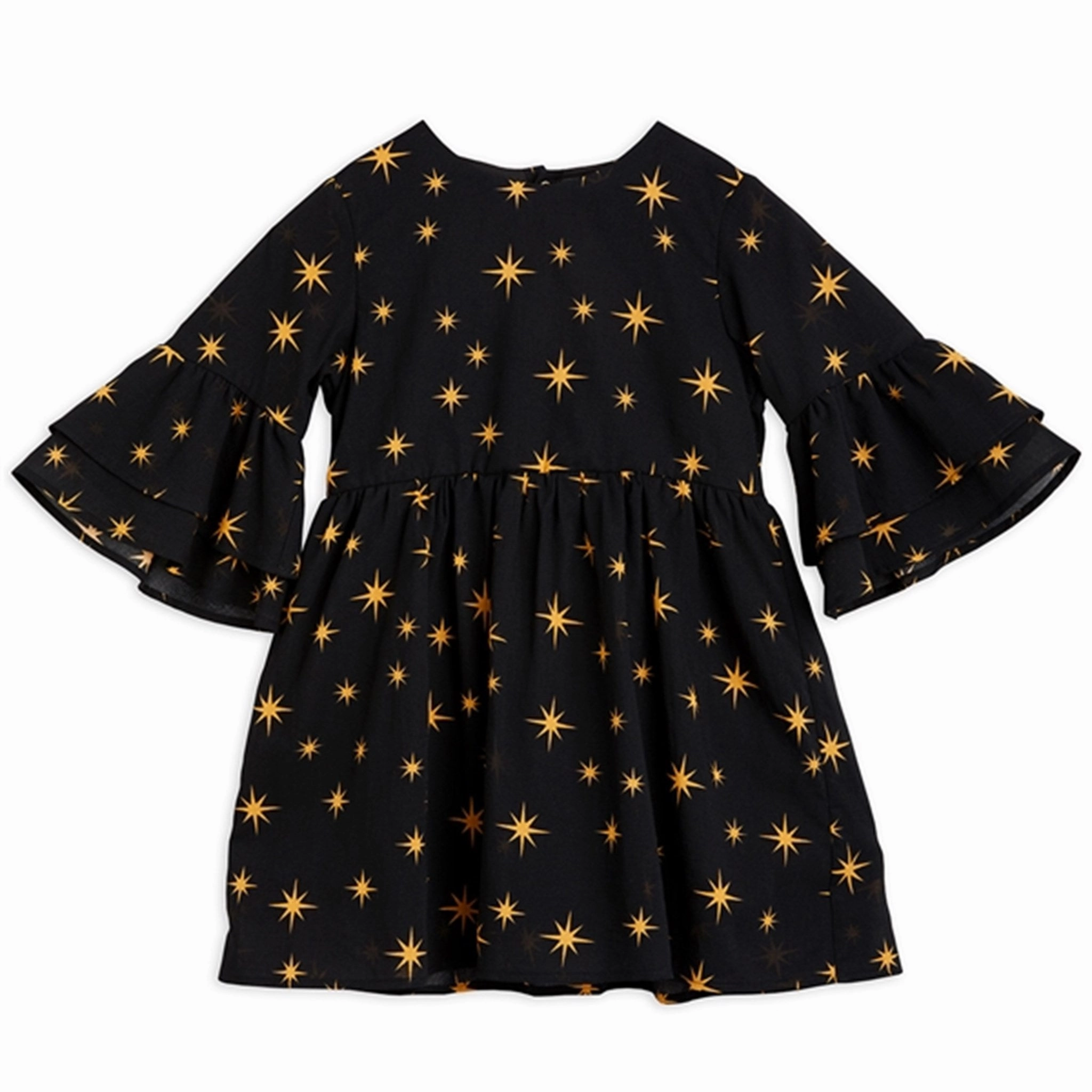 Gathered Skirt Wrap Glow Mini Rodini Black Stars Dress