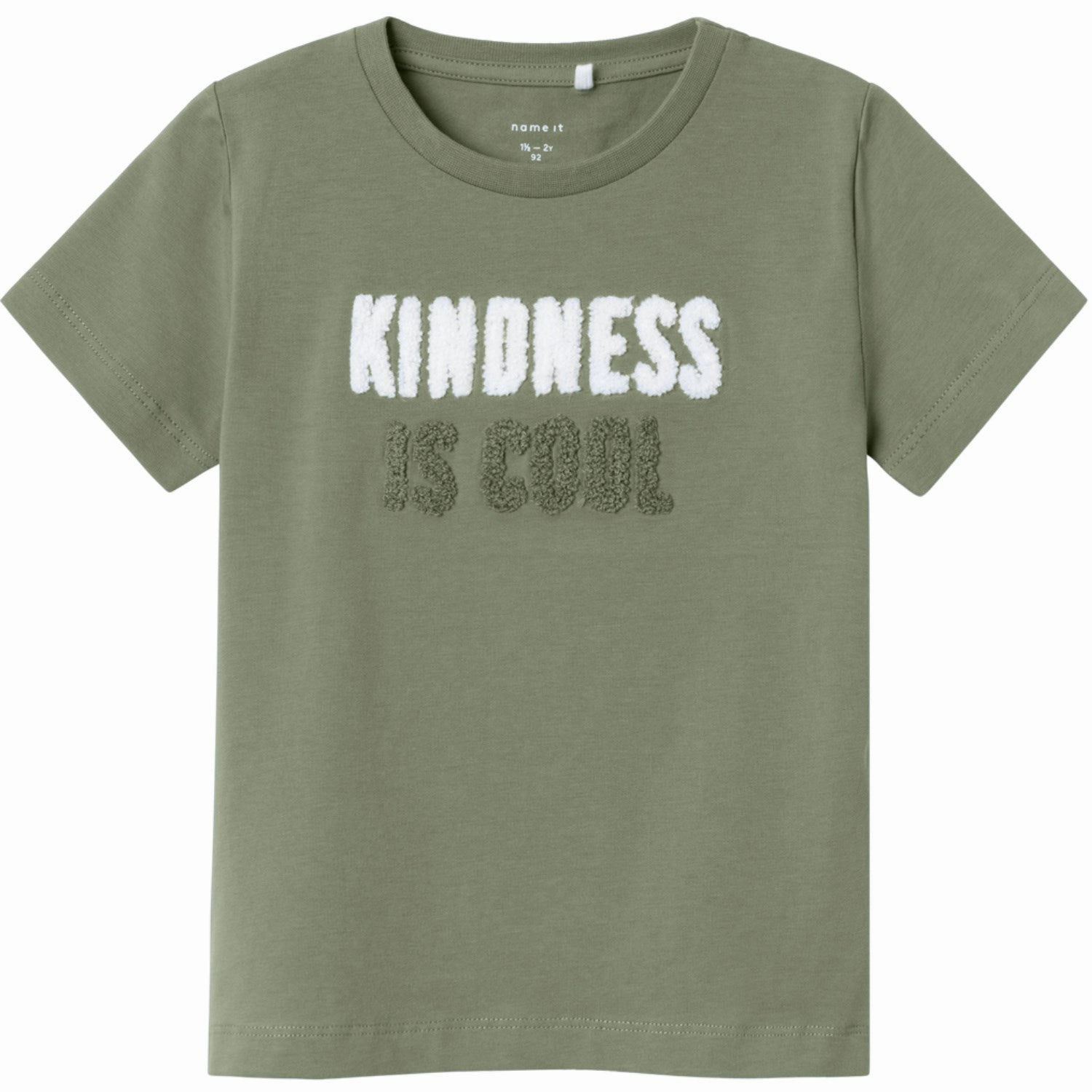 Curved Hemline Chic Outfit Name It Oil Green Heloop T-Shirt