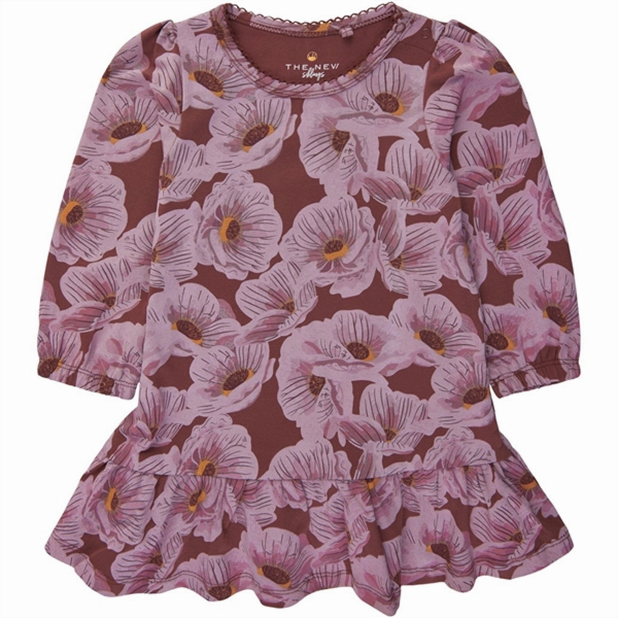 THE NEW Siblings Rose Brown Haldora Dress Romantic Vibes Refined Finish