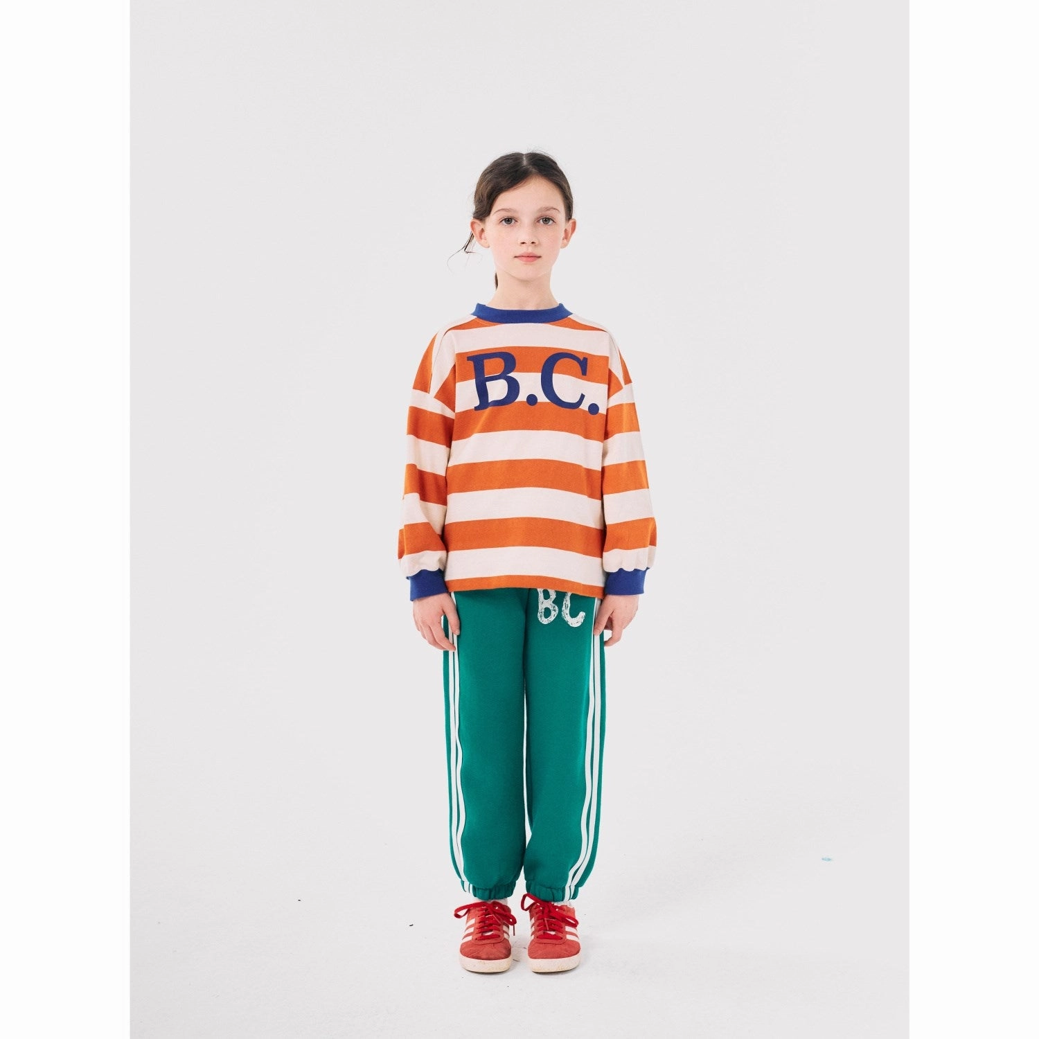 Edgy style Bobo Choses Orange Bc Stripes LS T-Shirt