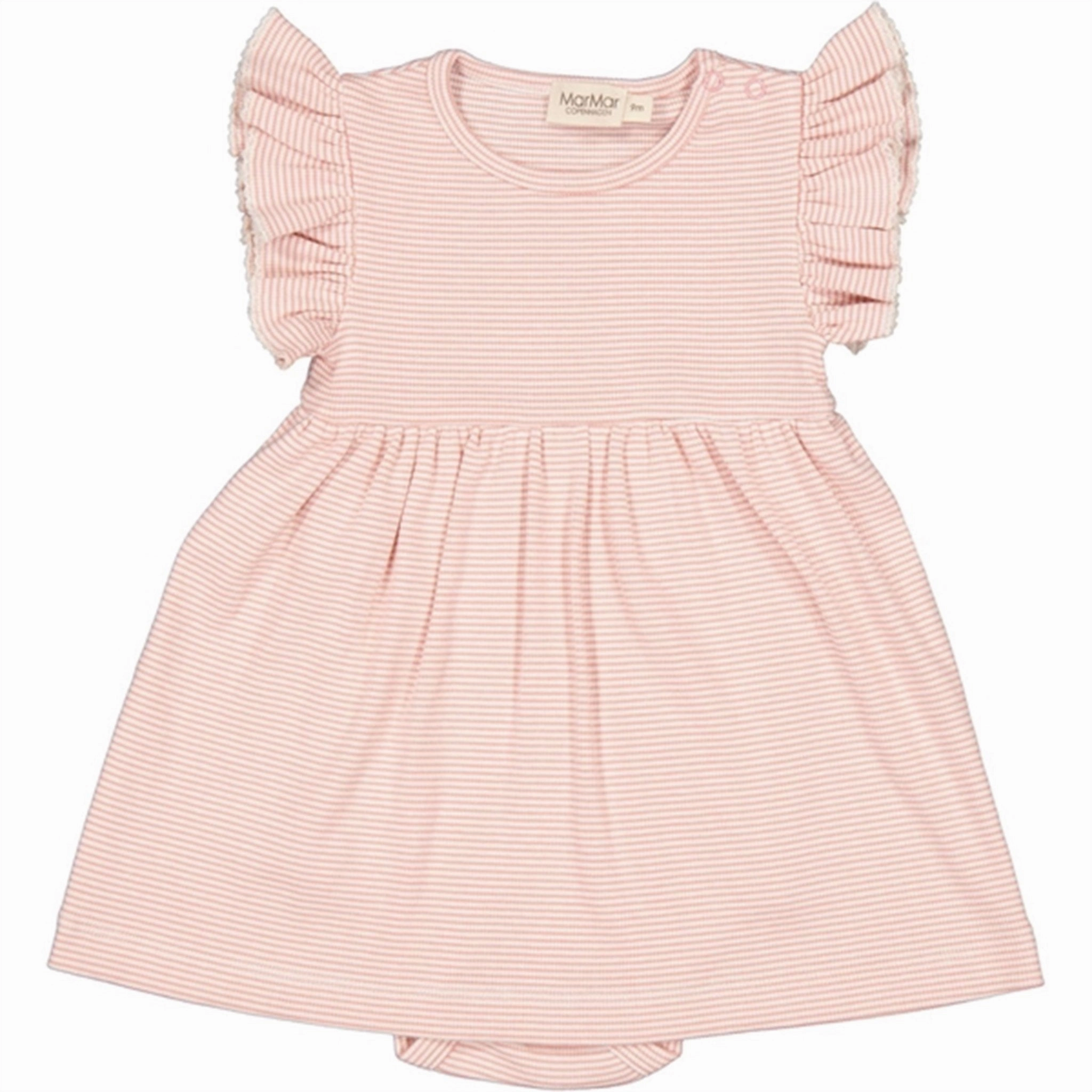 MarMar Modal Fine Rib Evening Sun Stripe Ramona Frill Body Dress Festival Mood Soft Wear