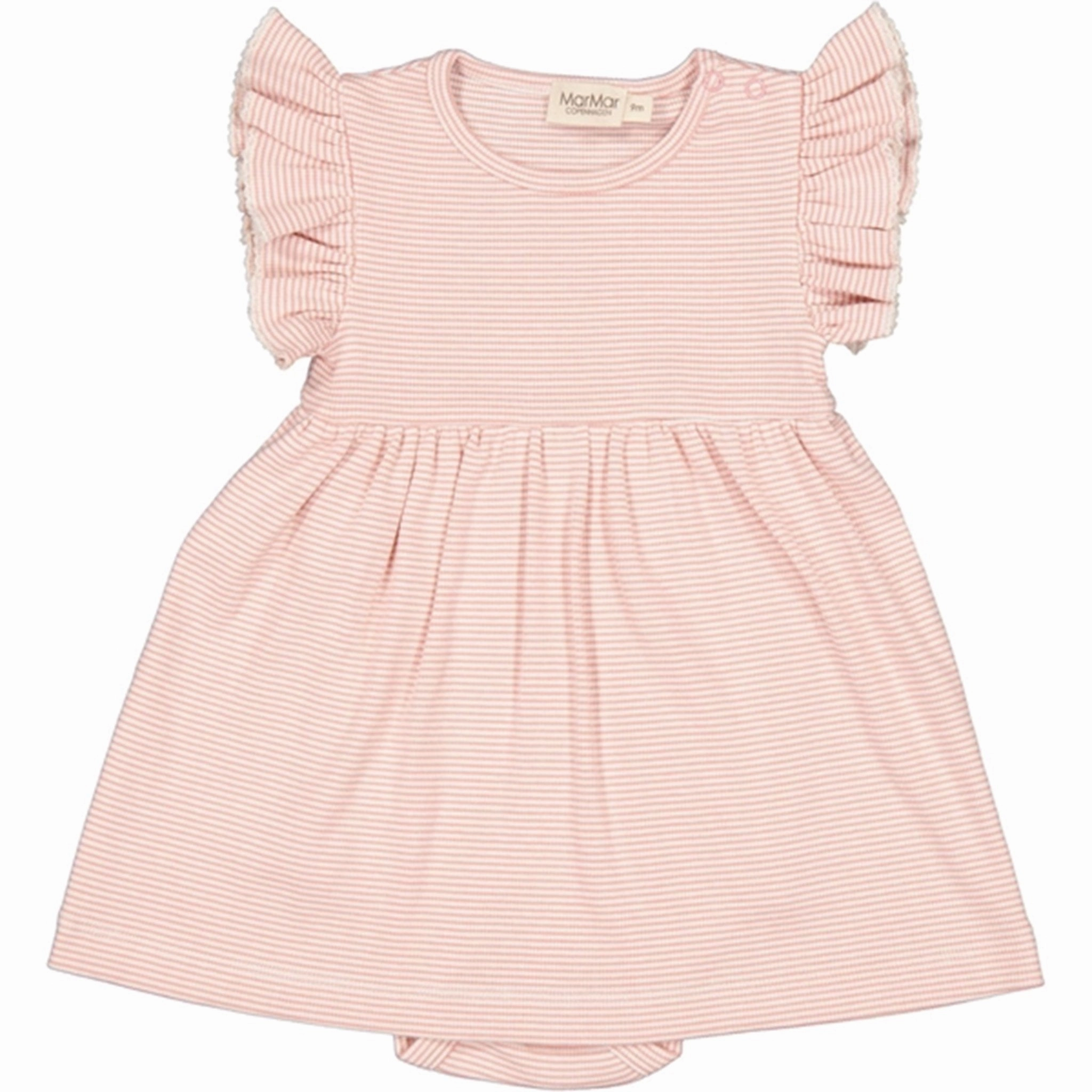 Vibrant color Wool-Blend MarMar Modal Fine Rib Evening Sun Stripe Ramona Frill Body Dress