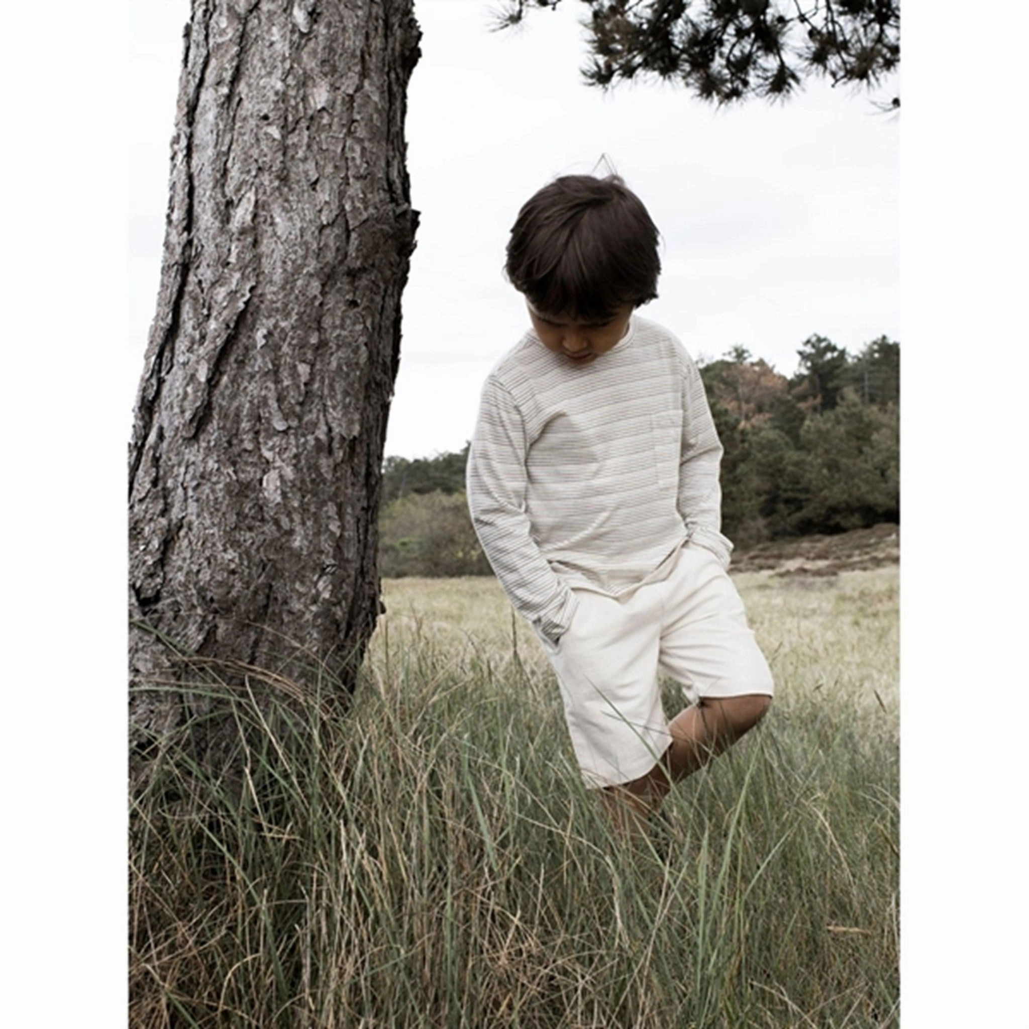 Wrinkle Resistant Material Serendipity Rainbow Stripe Jersey Blouse