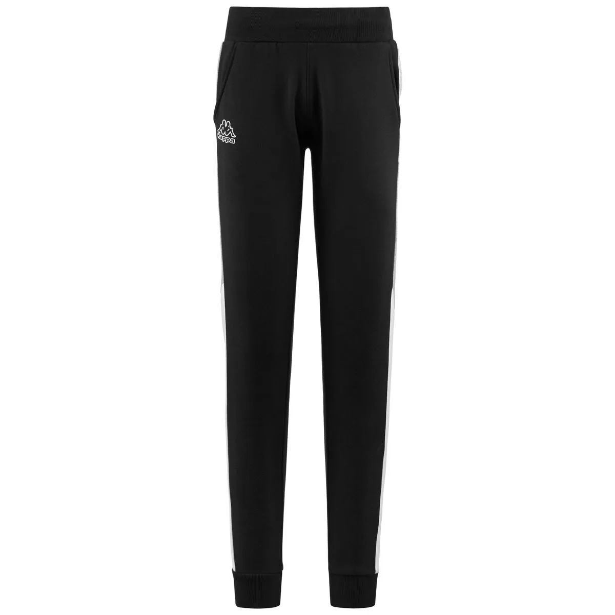 Stretchable Comfort Flattering Look Kappa Pantalone Donna Logo Cipa 34115JW A07 black-grey