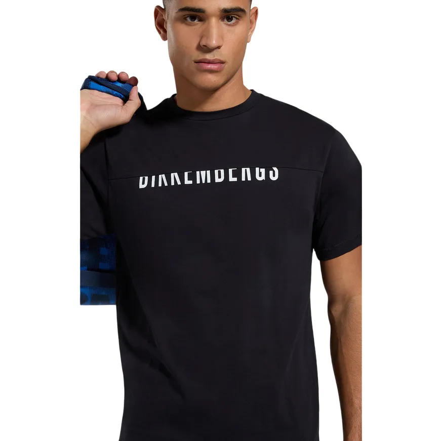 Moisture Management Fabric Bikkembergs maglietta manica corta da uomo in cotone jersey BMT0702 8000 nero