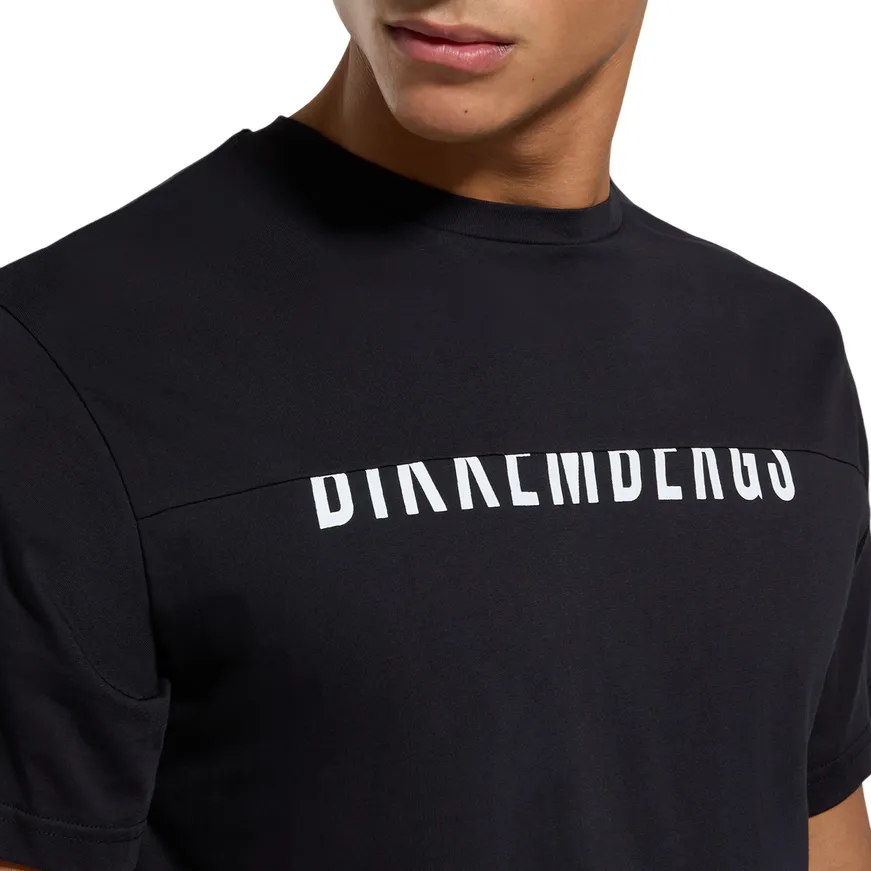 Comfy Choice Bikkembergs maglietta manica corta da uomo in cotone jersey BMT0702 8000 nero
