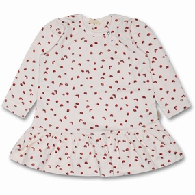 Grace Soft Smooth Surface Petit Piao? Ladybug Dress Gather Printed