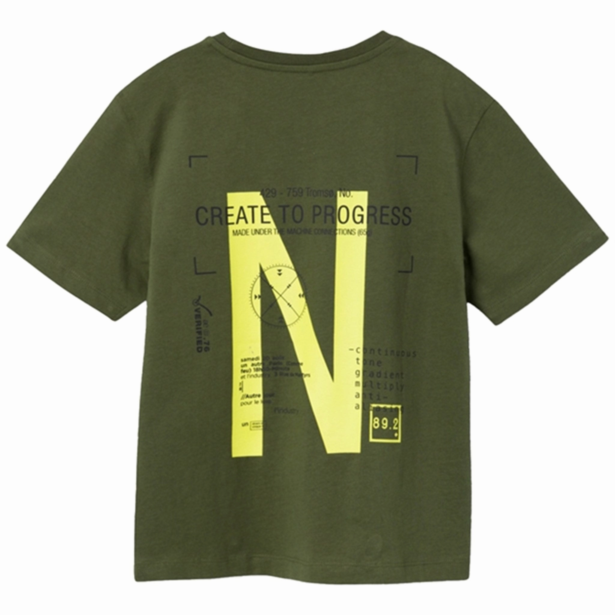 Sustainable Material Blend Name it Rifle Green Koman Loose T-Shirt