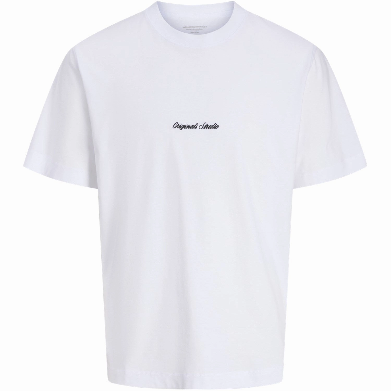 Jack & Jones Junior Bright White Jornorrebro Emb Tee Ss Cn Noos Jnr MinimalBranding