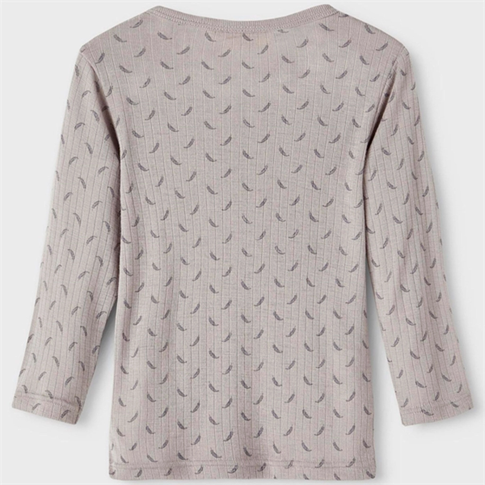 Lil'Atelier Wet Weather Fargo Slim Wool Blouse Adjustable Cuffs