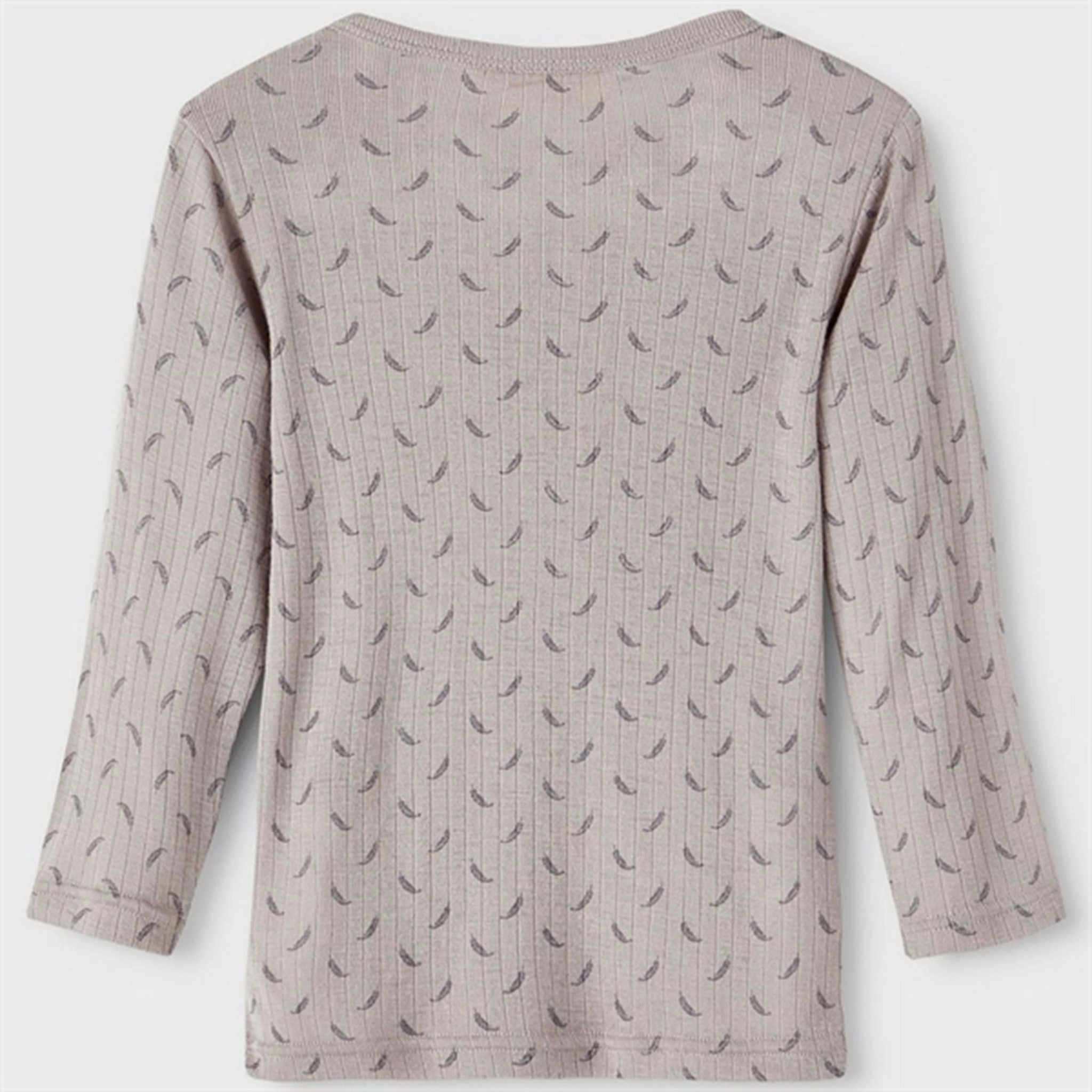 Lil'Atelier Wet Weather Fargo Slim Wool Blouse Laser Cut Edge Detail Wrinkle-Free