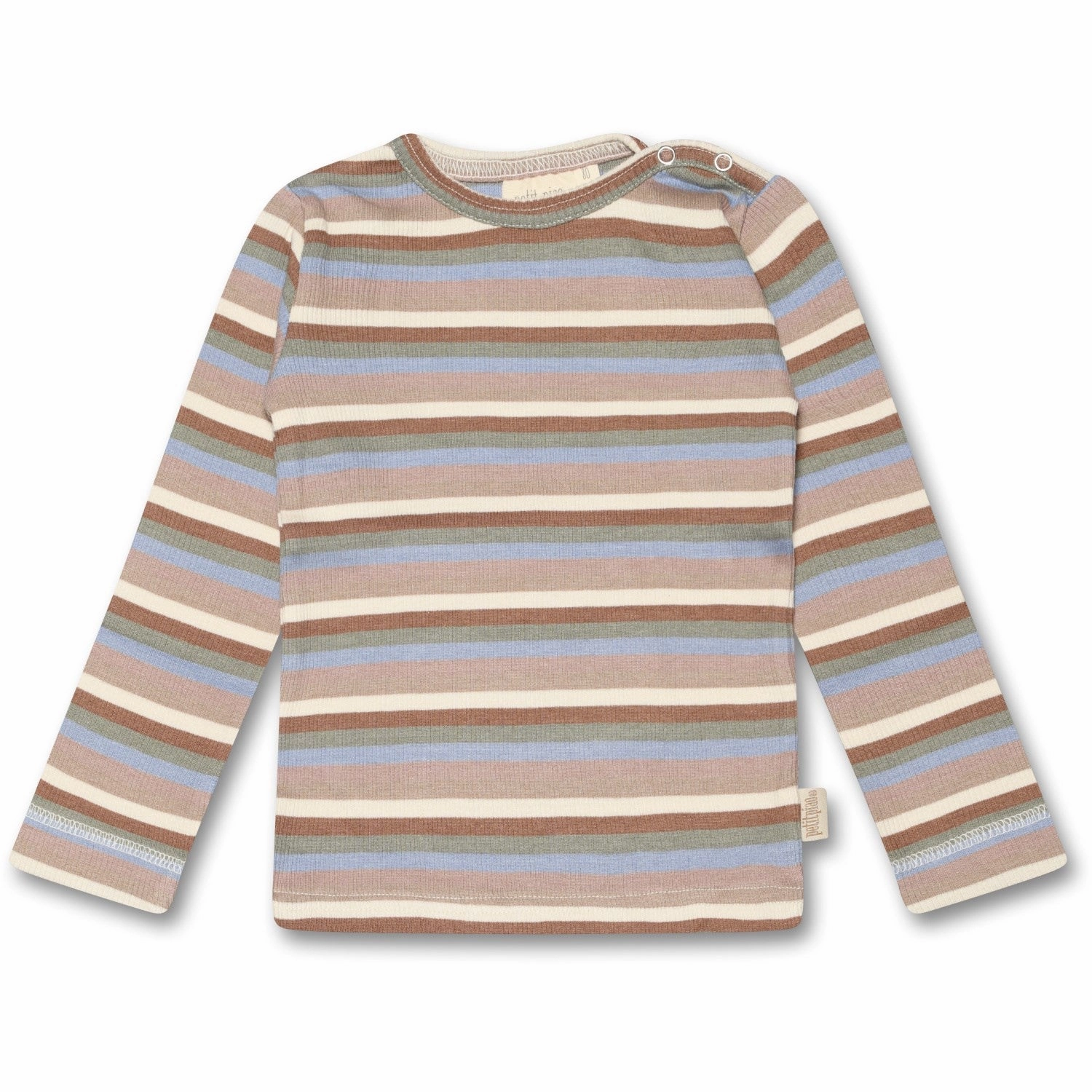 Unisex Choice Petit Piao Simply Taupe Blouse Modal Multi Striped