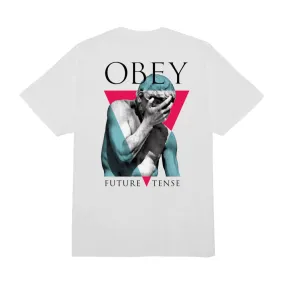 Obey maglietta manica corta da uomo Future Tense 165263778 bianco Subtle Logo Placement Sporty Vibe