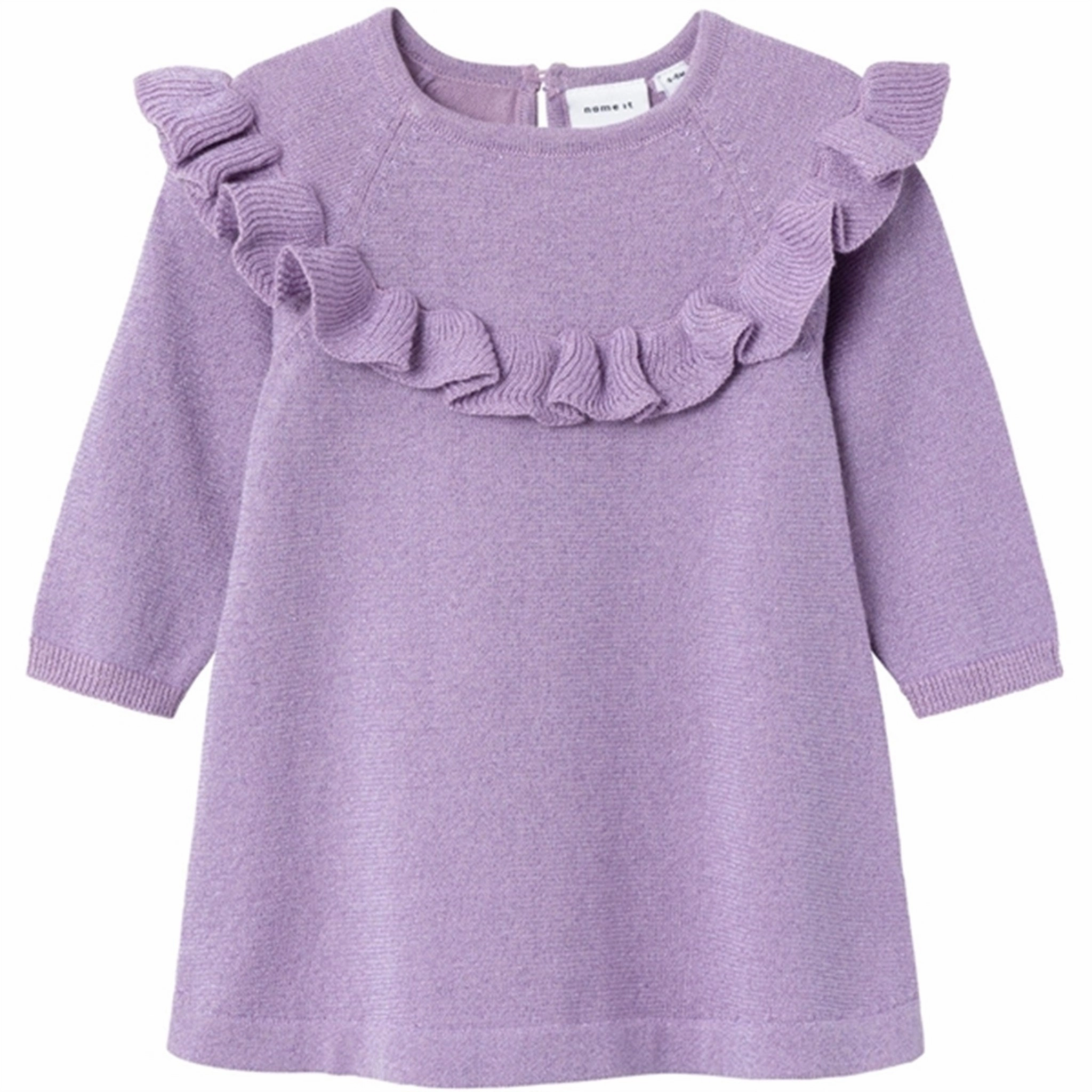 Name it Lavender Mist Resine Knit Dress Water-resistant