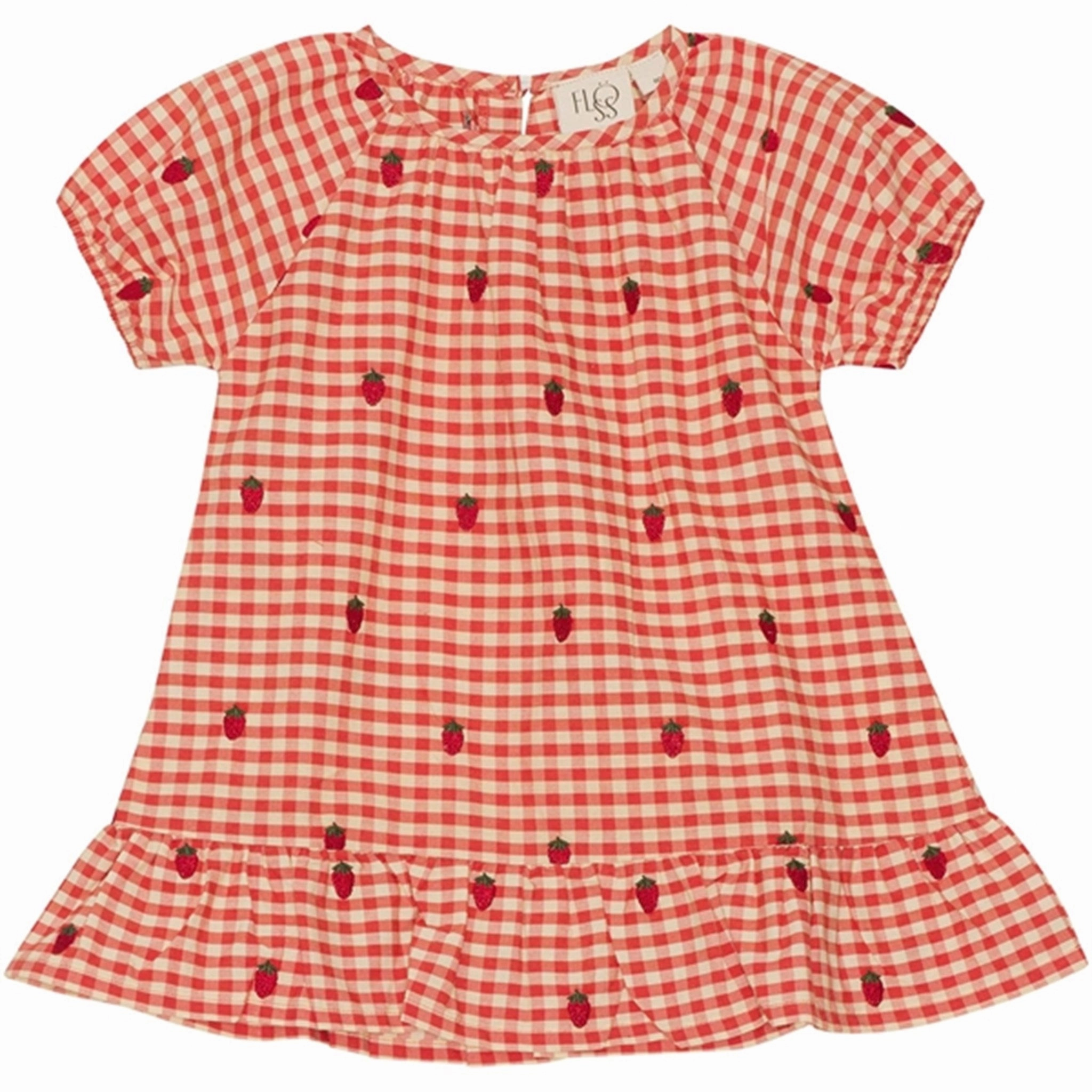 Fl?ss Molly Dress Berry Gingham Classic-style