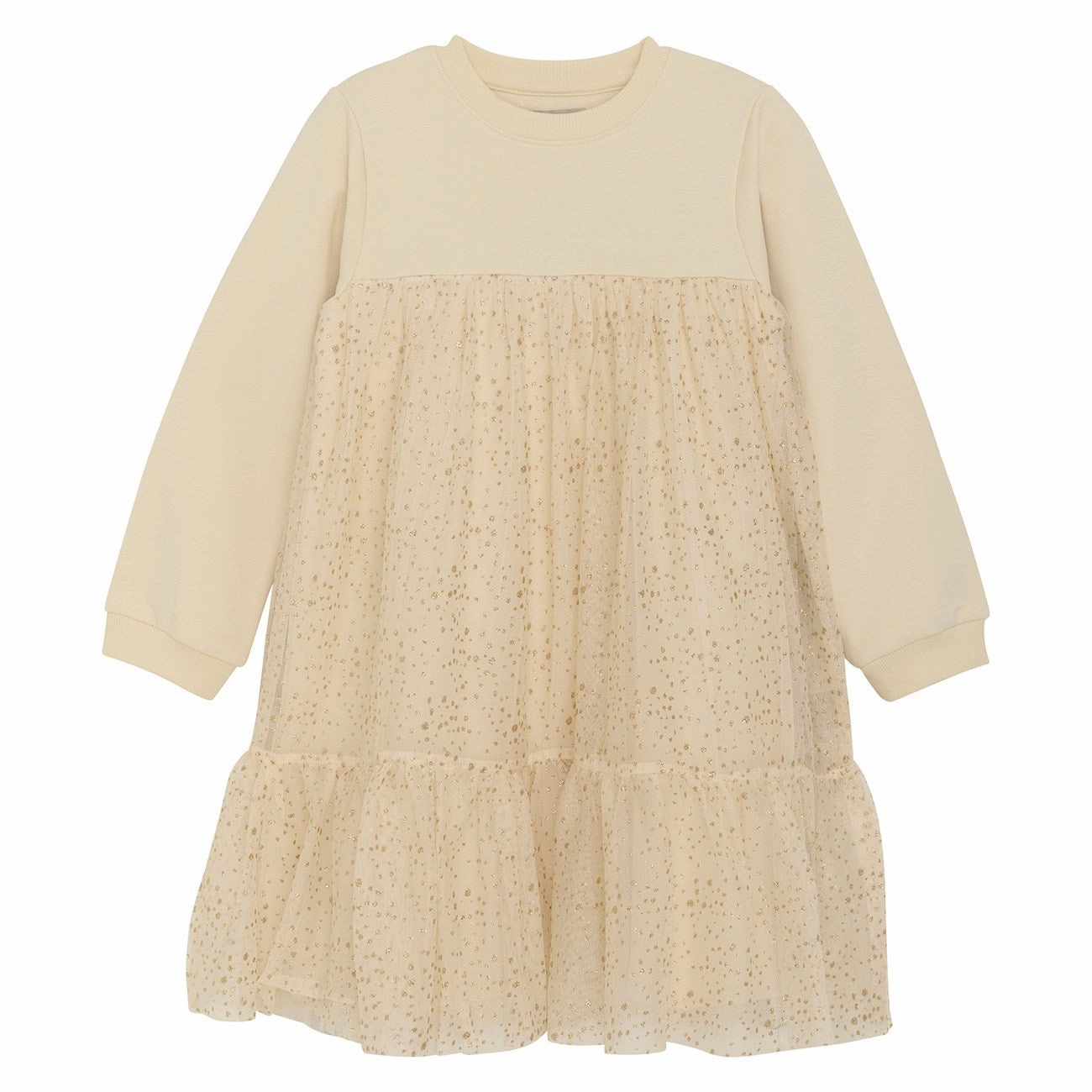 Layered Volume Huttelihut Wood Ash Dress Gold Tulle