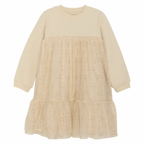 Huttelihut Wood Ash Dress Gold Tulle Lightweight-Comfort