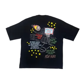 Starter maglietta manica corta da uomo in cotone 74053 nero TaglessCollar