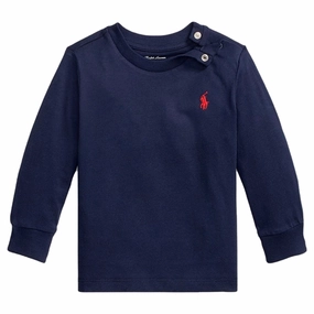 Plus Size Fit Polo Ralph Lauren Baby Boy Blouse Navy