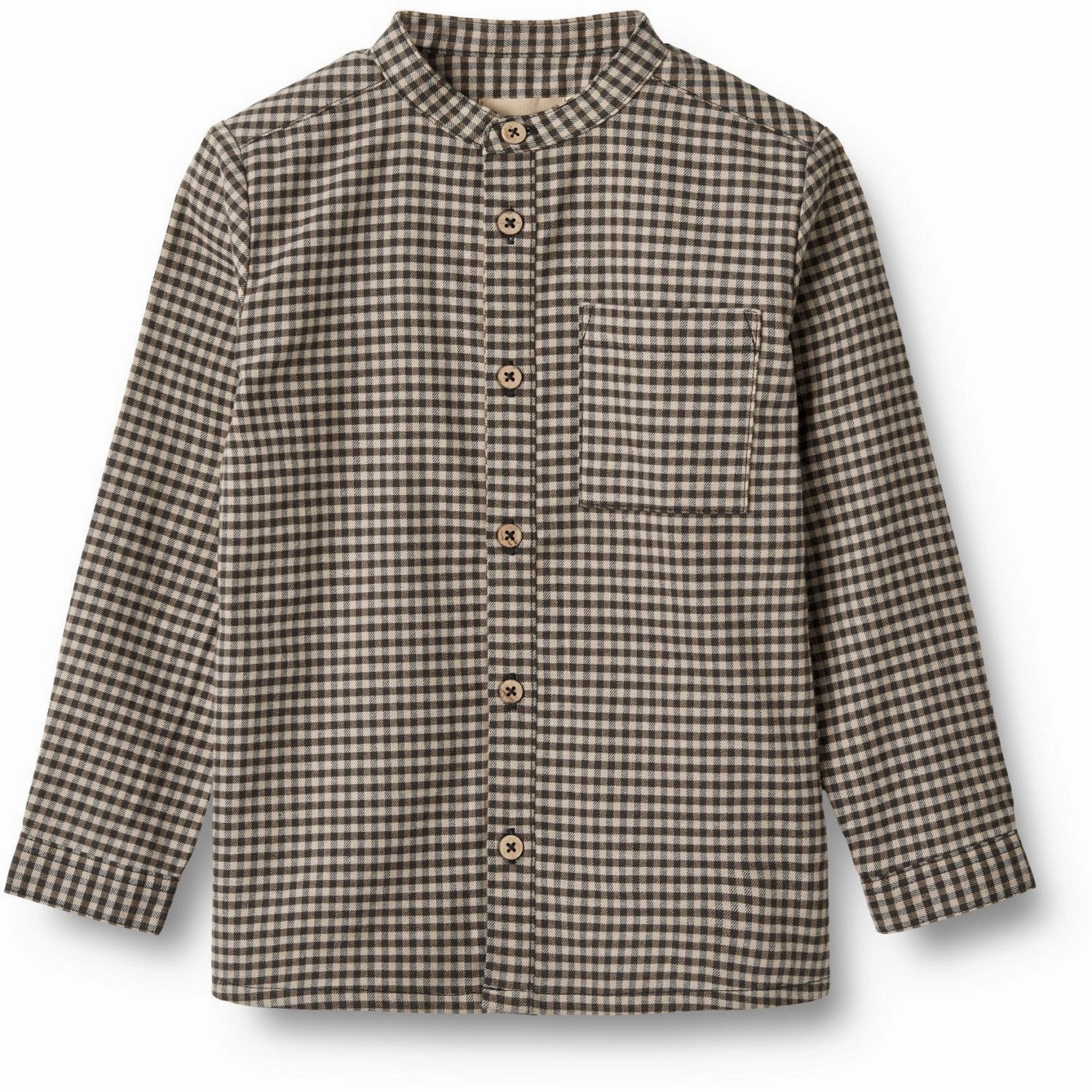 Layered Hemline Wheat Raven Check Shirt Willum