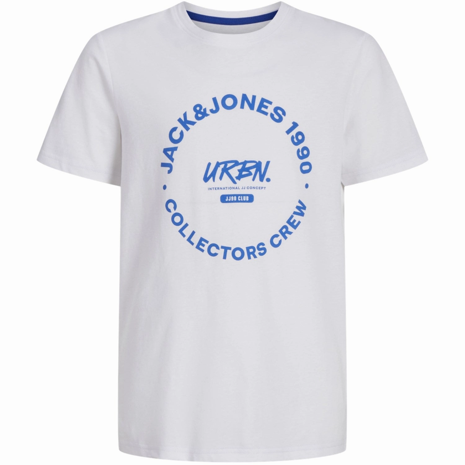 Jack & Jones Junior White Simon T-Shirt Crew Neck Flattering Cut Anti microbial coating