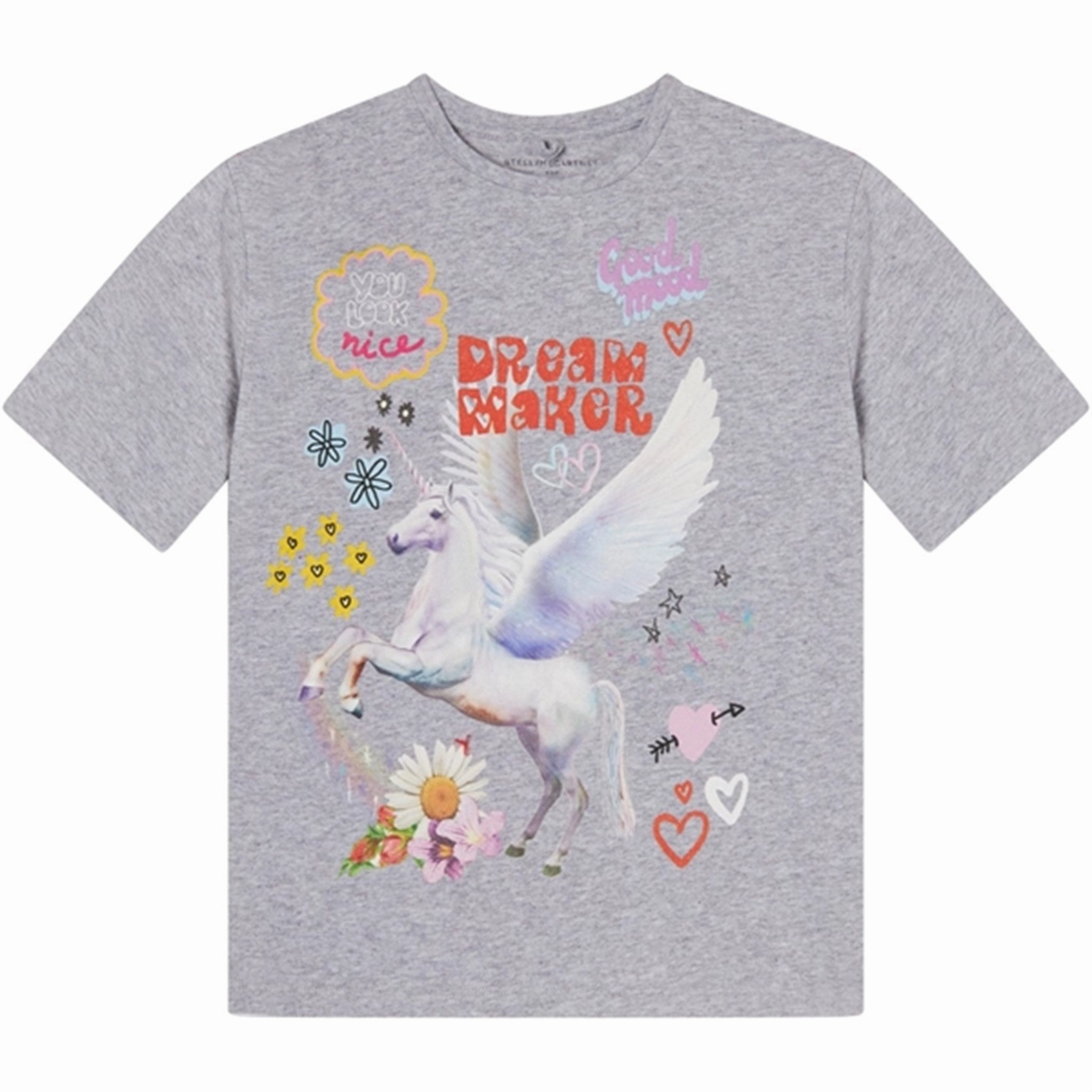 Stella McCartney Grey T-Shirt NonRestrictiveCut EcoFriendlyMaterial