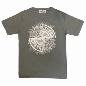 Stone Island Junior T-shirt Print Dusty Green Light Comfort