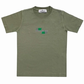 Stone Island Junior T-shirt Print Olive Green All Season Wear Comfy Design