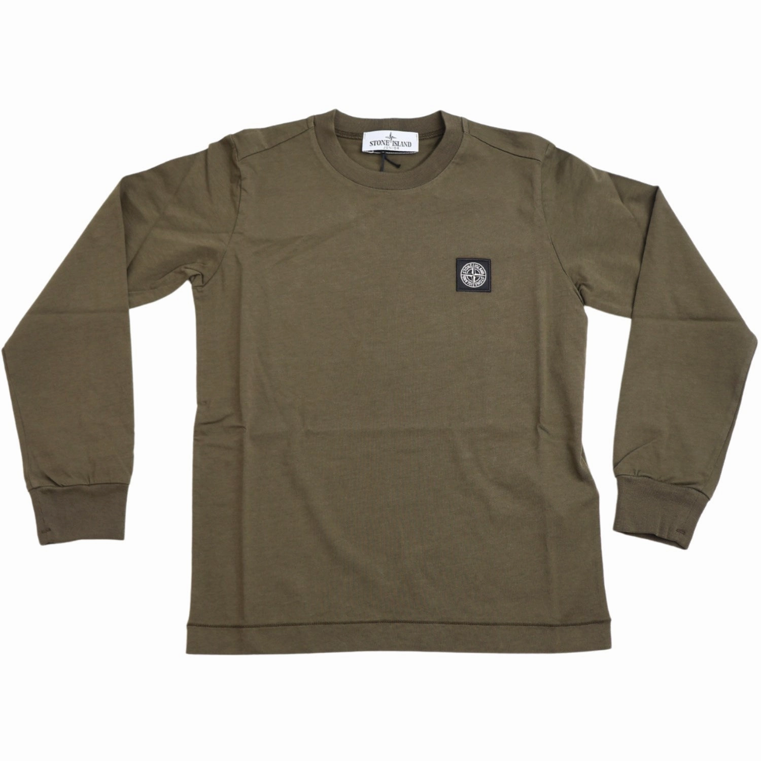 Fitted Cut Stone Island Military Green Ls T-Shirt