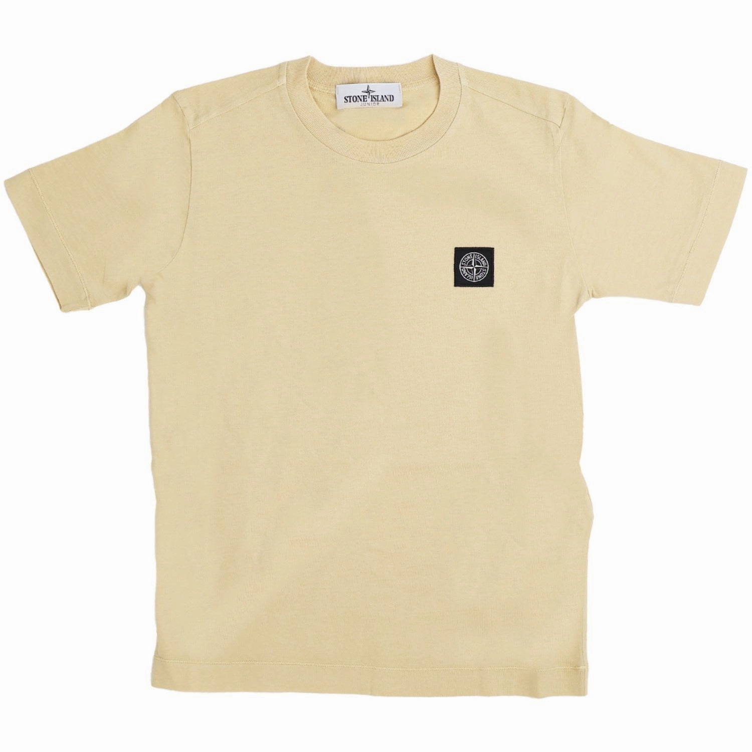 Spandex Enhanced Elasticity Durable Knit Structure Stone Island Natural Beige T Shirt