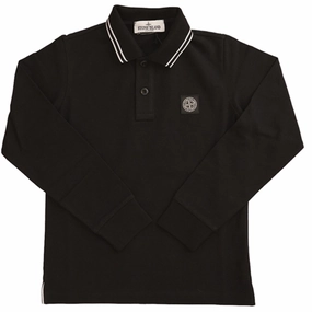 LowMaintenance Fabric Stone Island Polo Shirt Black