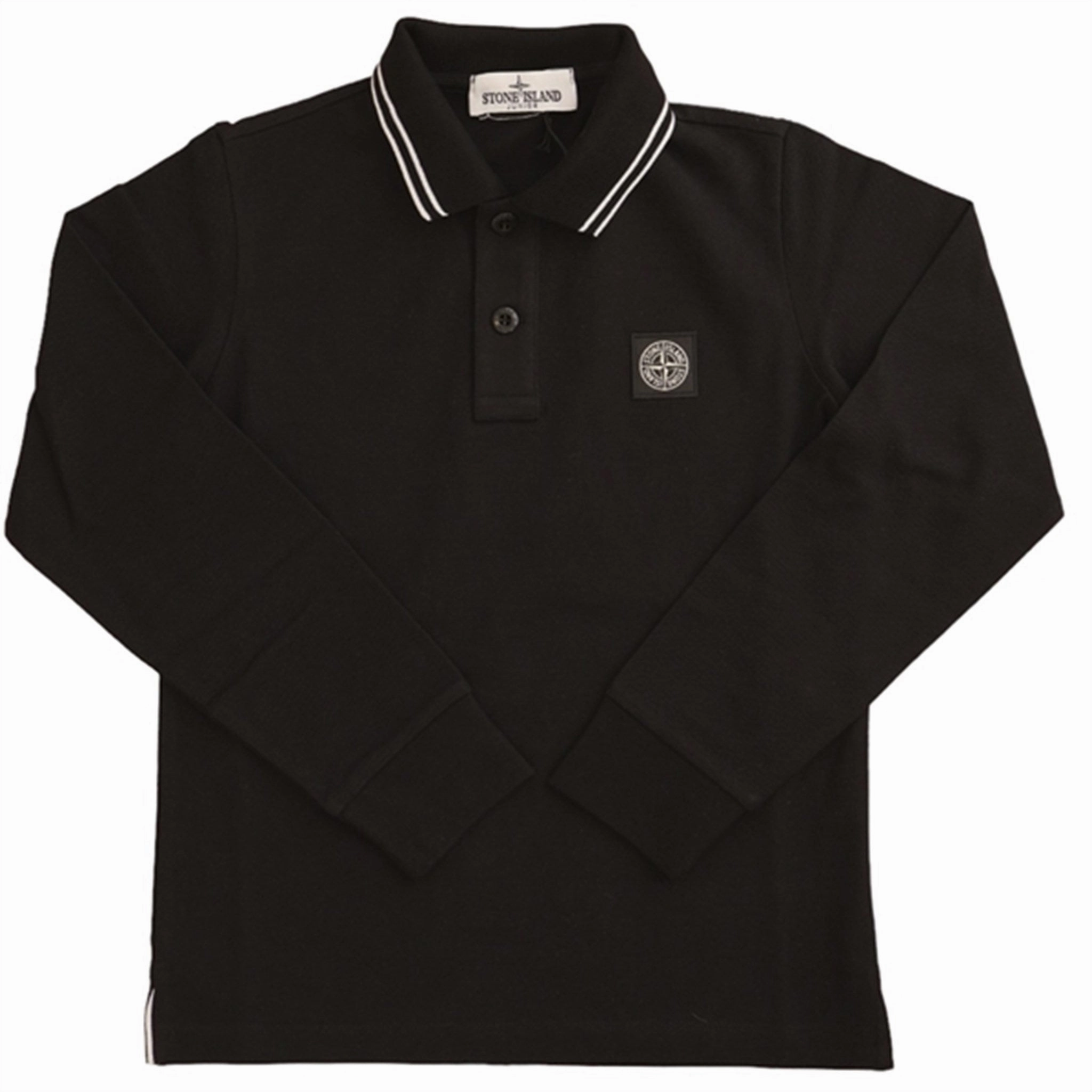 Non Iron Finish Modern Cut Stone Island Polo Shirt Black