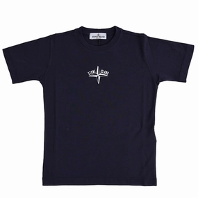 Sleep Heather Jersey Material Stone Island T-shirt Navy Blue