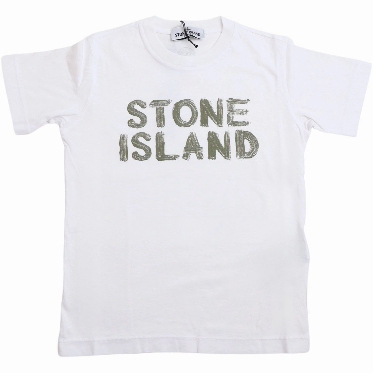 Relaxed Look Plus Size Stone Island White Ss T-Shirt