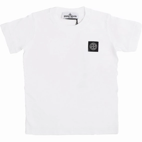 Layered Hem Design Perfect Layer Stone Island White T Shirt