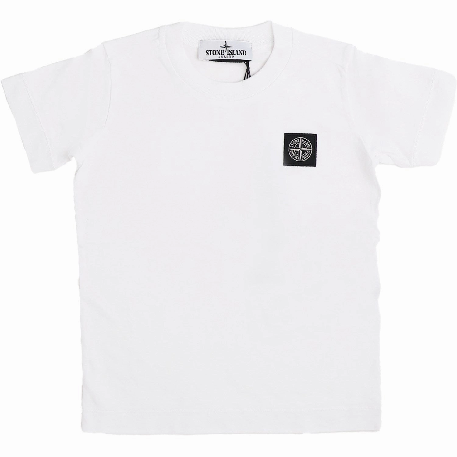 Layered Hem Design Perfect Layer Stone Island White T Shirt