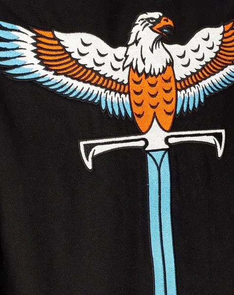 Doomsday Giacca unisex con grafica ricamata Ewtua Work black Trail Function Fast Fit