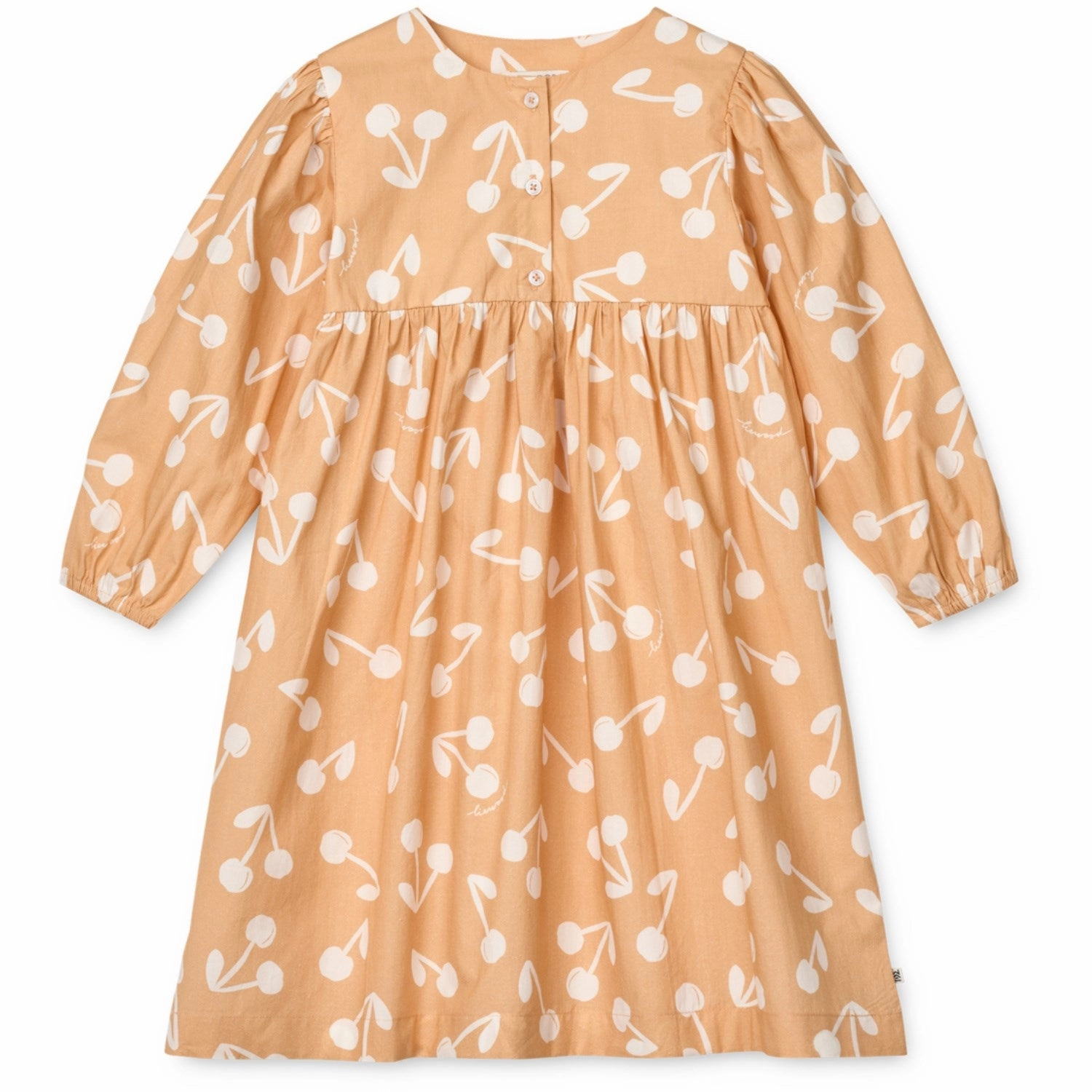 LIEWOOD Cherry Blossom / Light Apricot Ariana Printed Dress Lace-Edge