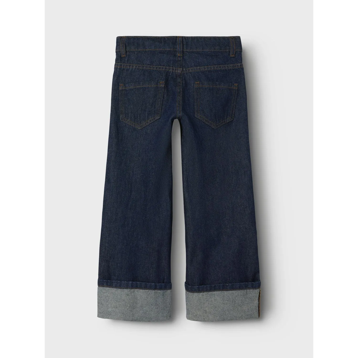 Street Style Casual Classic Name It Dark Blue Denim Unwashed Nkfrose Wide Jeans 4795-Ac J