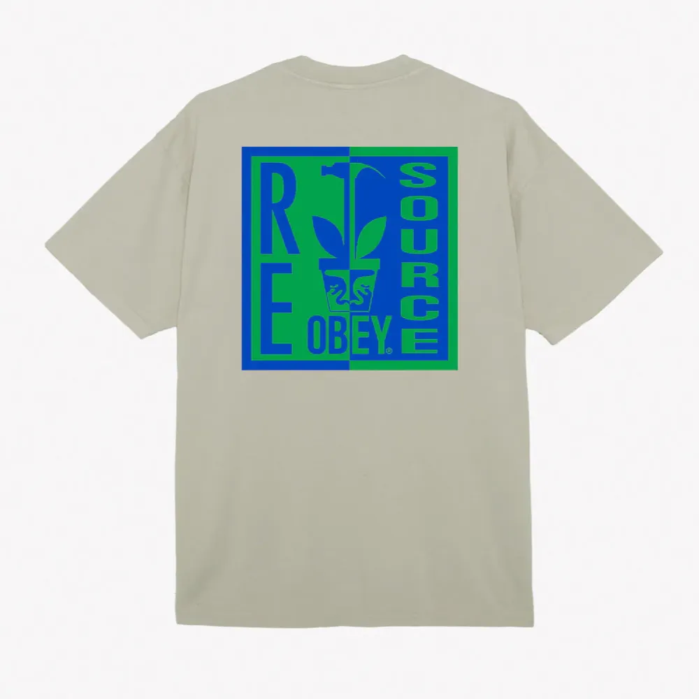 Slim Fit Cut Versatile Comfort Wear Obey maglietta manica corta da uomo Re Source 166913736 grigio argento