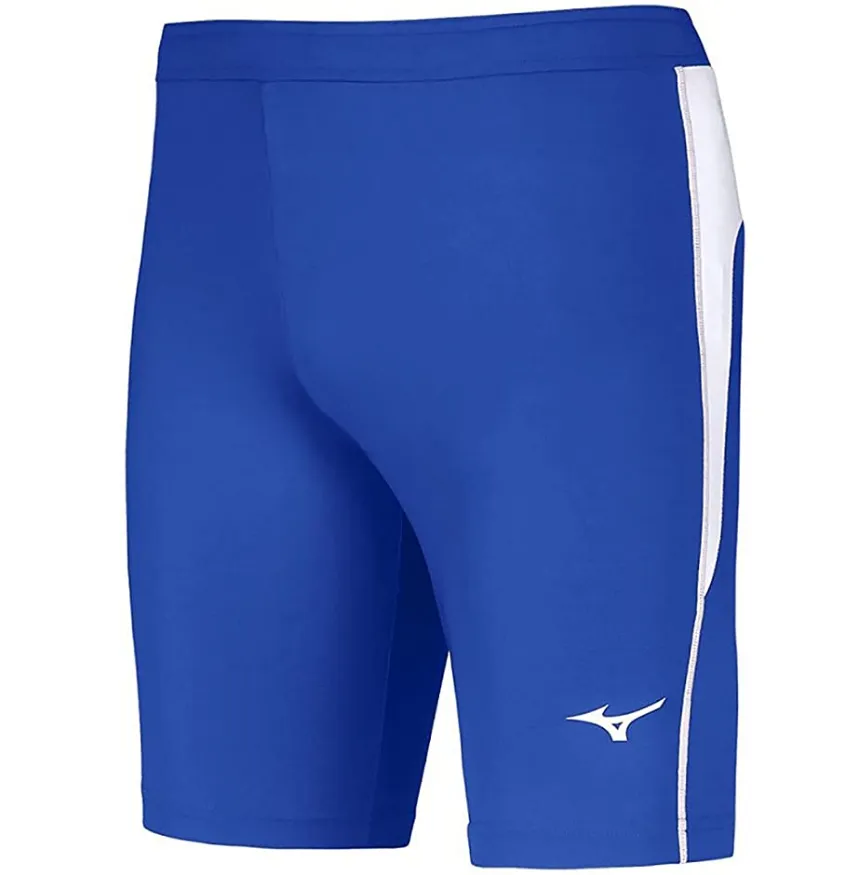 Chic Design Mizuno pantaloncino elasticizzato da uomo per la corsa Authentic Mid Tight U2EB7102 22 azzurro-bianco