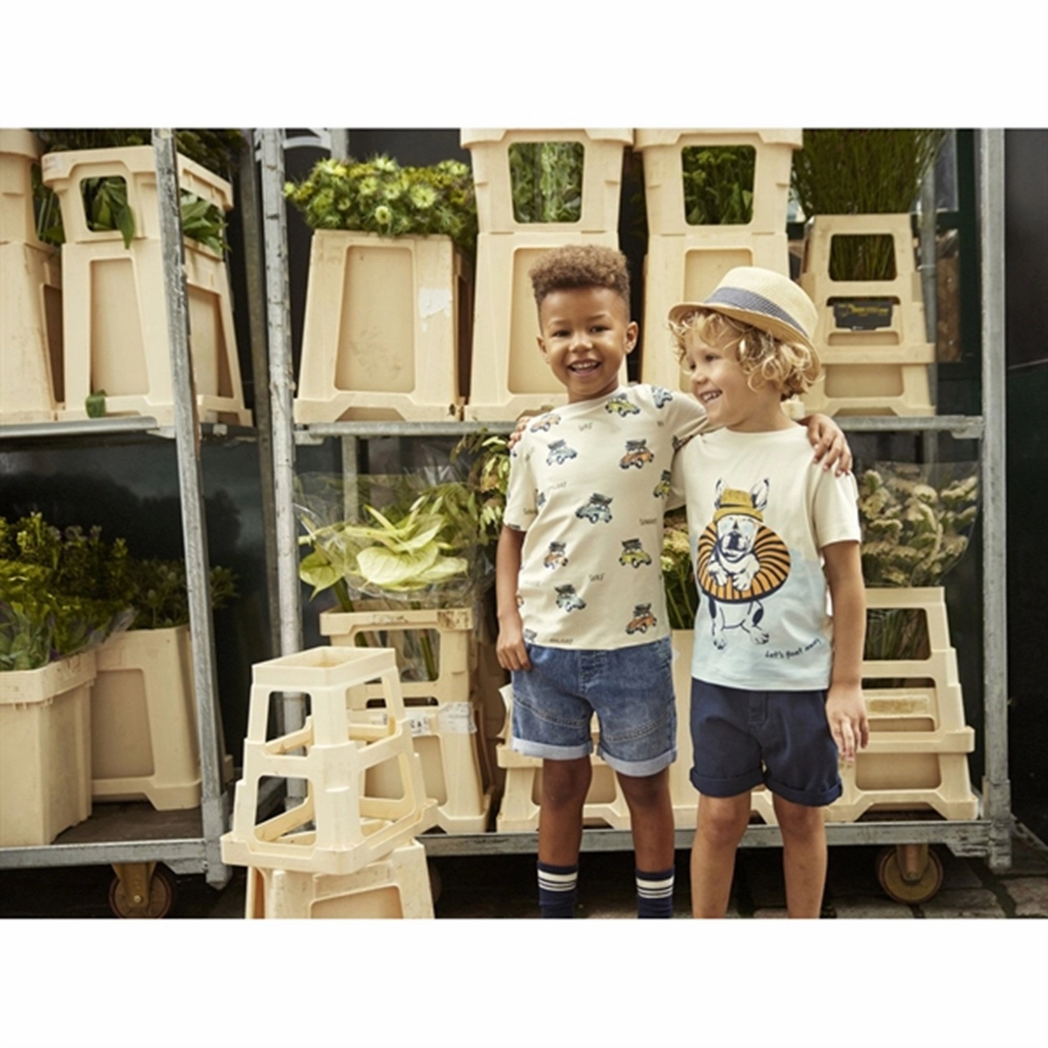 Stretchable Weave Relaxed Everyday Wear Minymo Fog T-shirt AOP