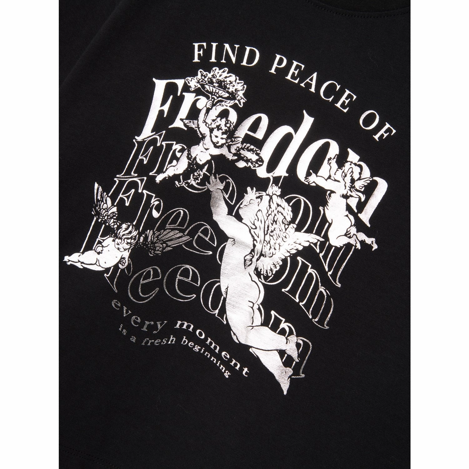 Snag Resistant Surface Name It Black Rusa 2/4 Regular T-Shirt