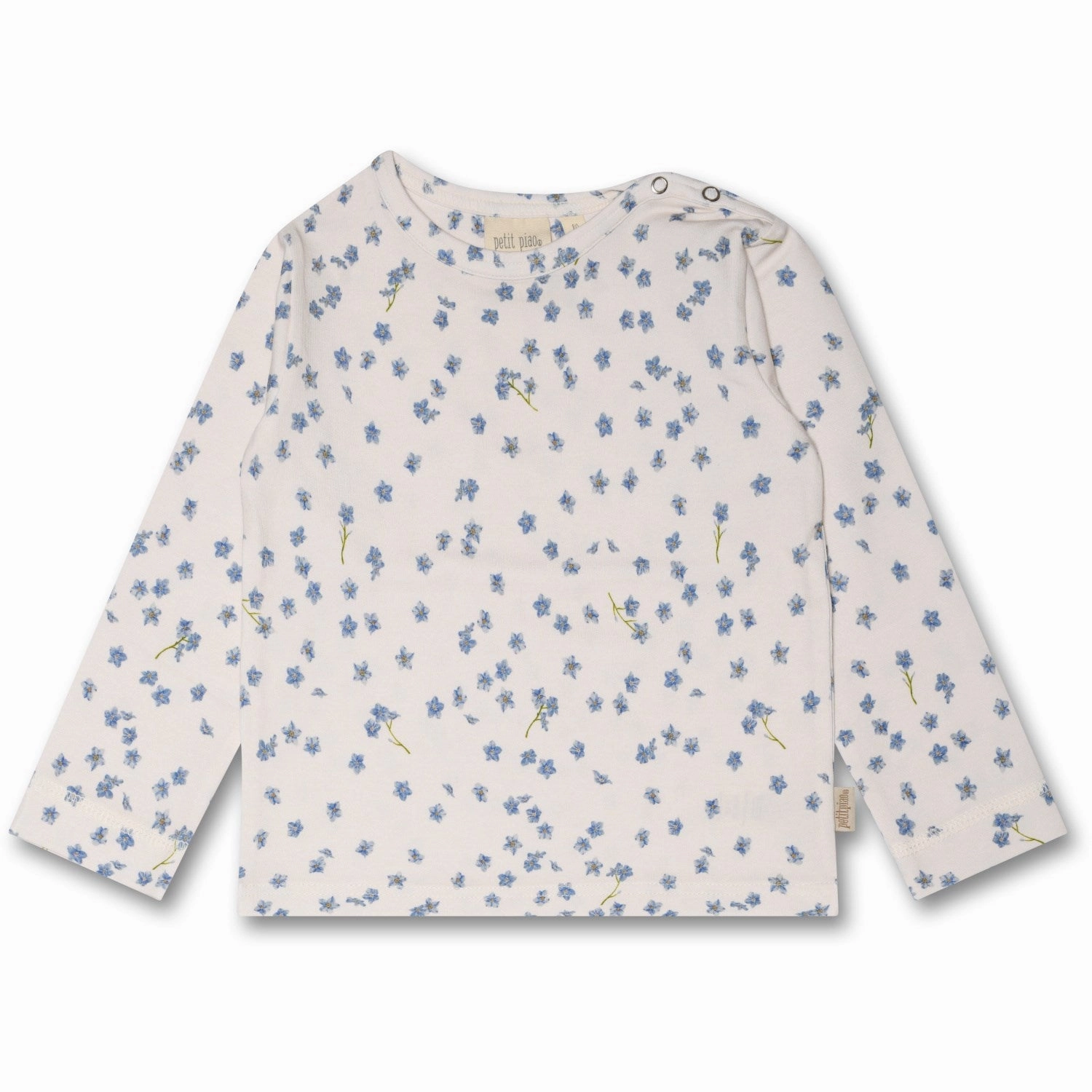 Petit Piao Forget Me Not Blouse Printed Business Meeting Asymmetrical Cut
