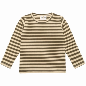 Raw edge THE NEW Siblings Ivy Green Fro Uni Rib Blouse