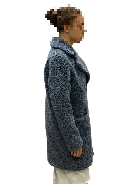 wedding ceremony Surf Censured Ecopelliccia con pelo riccio CW5024 T FCUR 23 blu cielo