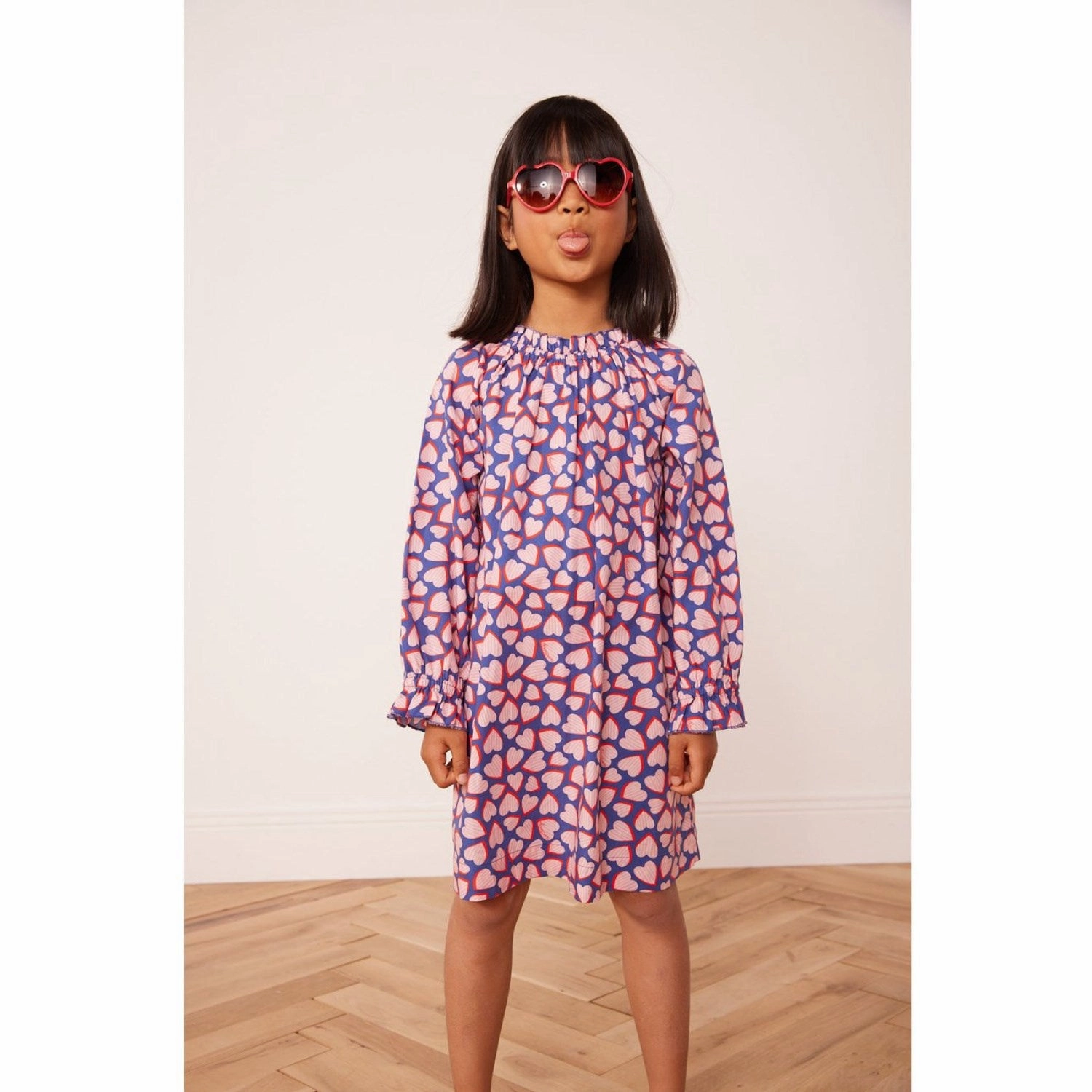 BONTON Imp Coeur Bleu Dahlia Dress Soft fabric piece Lower Hem